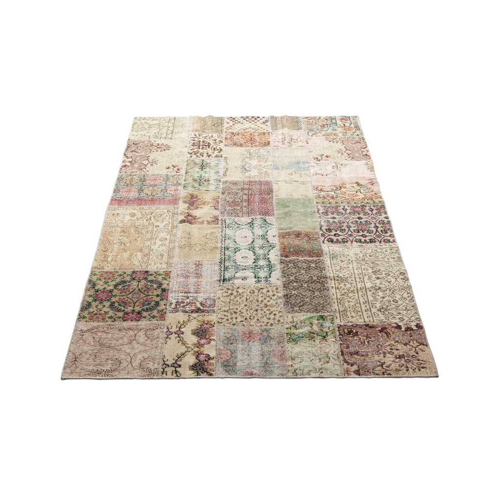 Massimo Vintage Patchwork Gulvtæppe 140 x 200, Natural Light
