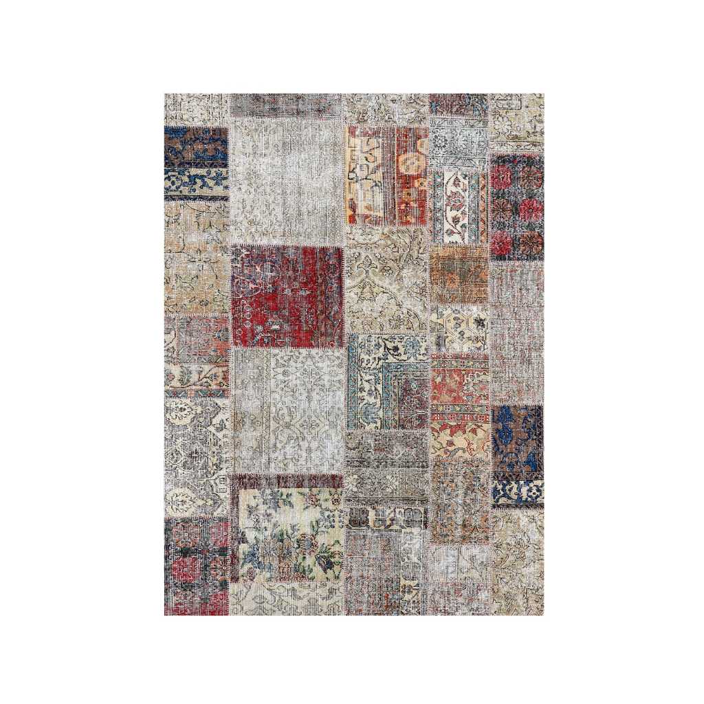 Massimo Vintage Patchwork Gulvtæppe 300 x 400, Natural Strong