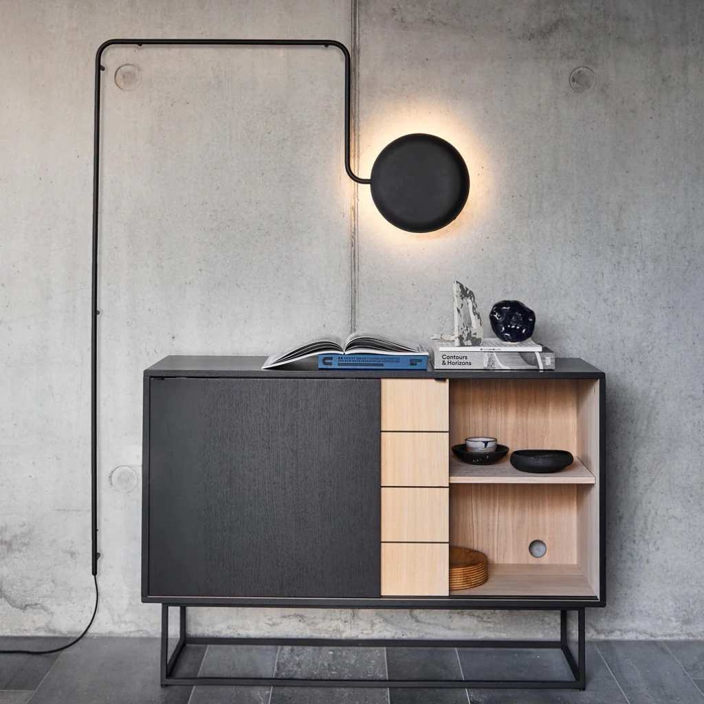 WOUD Virka Sideboard, Eiche/Schwarz