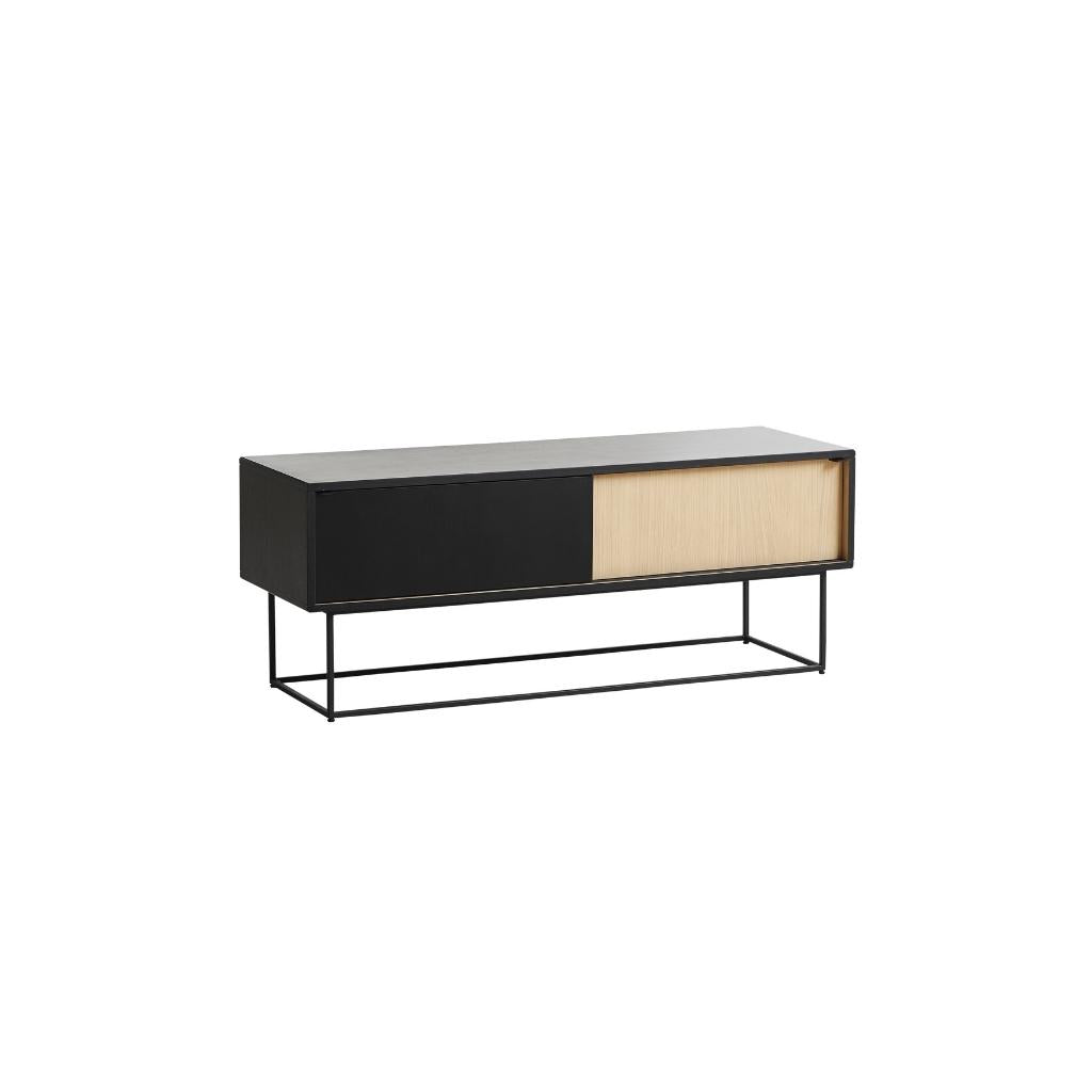 WOUD Virka Sideboard niedrig, Eiche/Schwarz