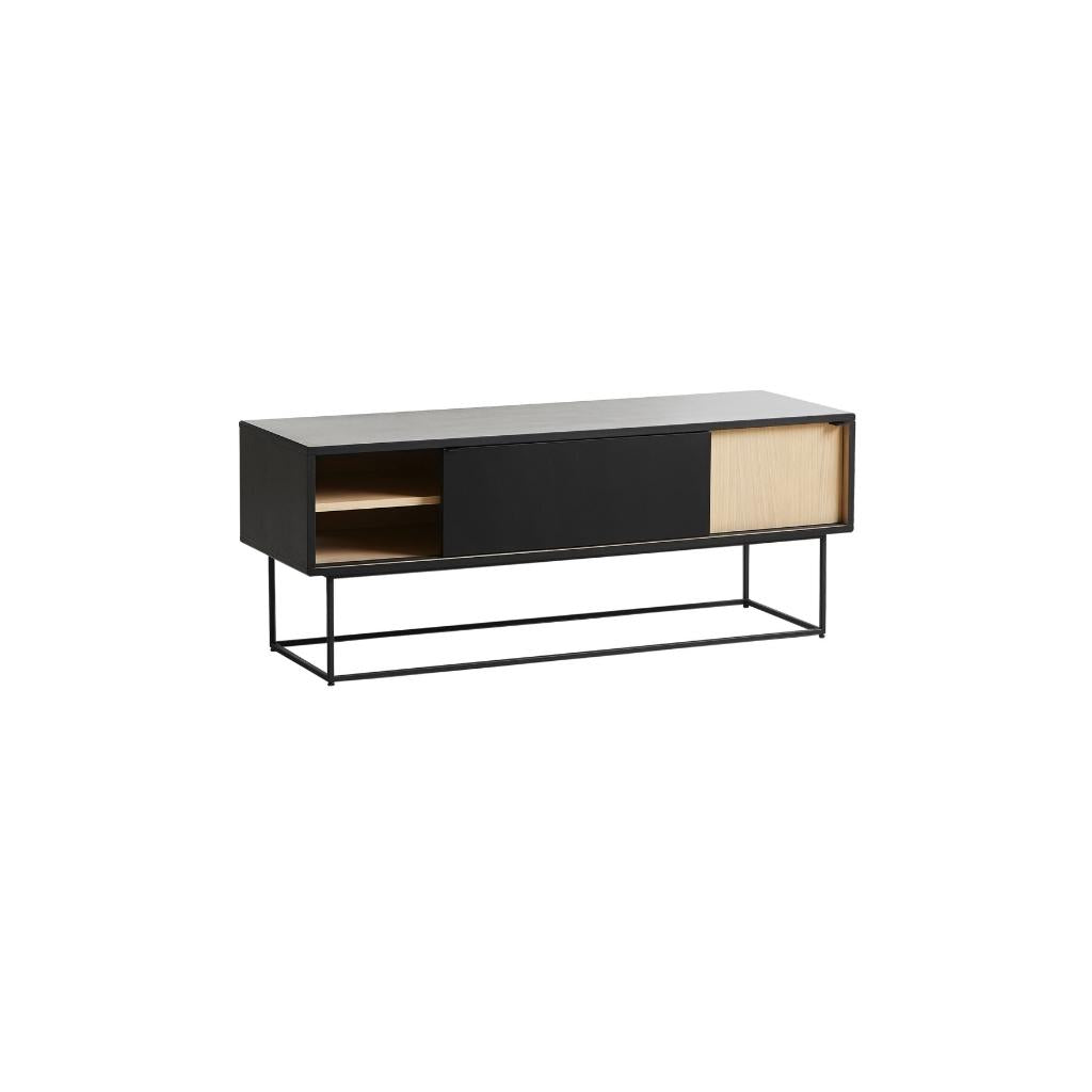 WOUD Virka Sideboard niedrig, Eiche/Schwarz