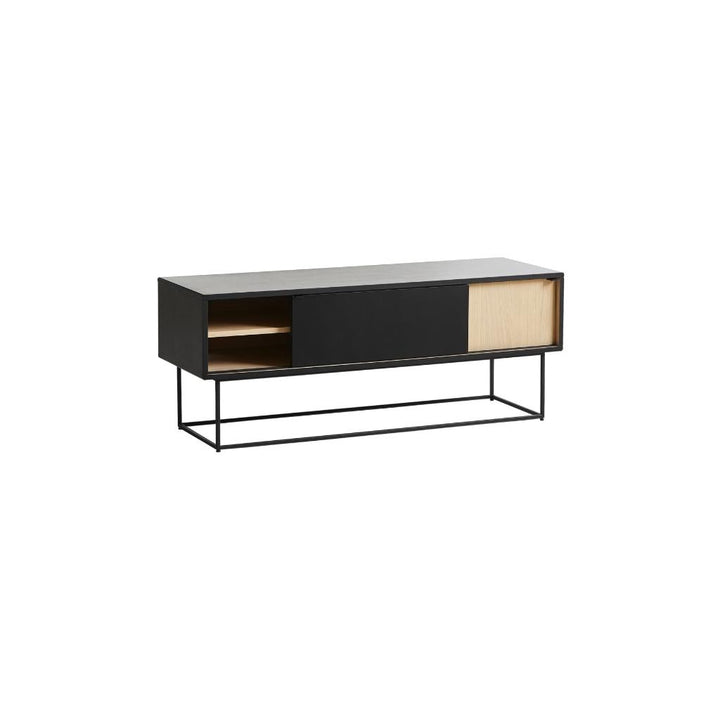 WOUD Virka Sideboard niedrig, Eiche/Schwarz
