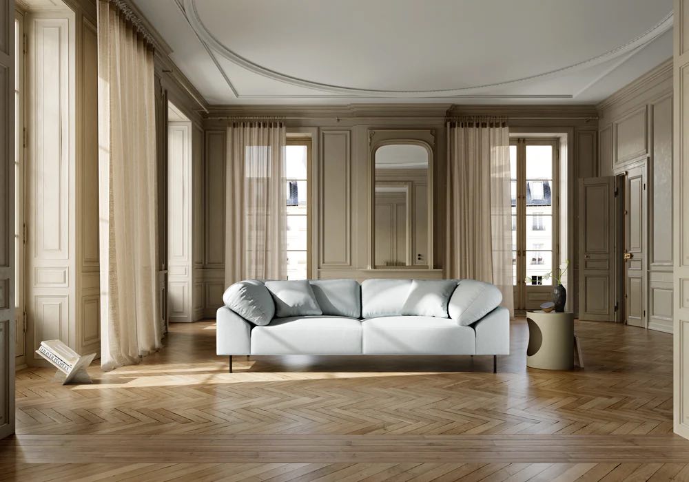 WOUD Collar 2.5 Personers Sofa, Lysegrå