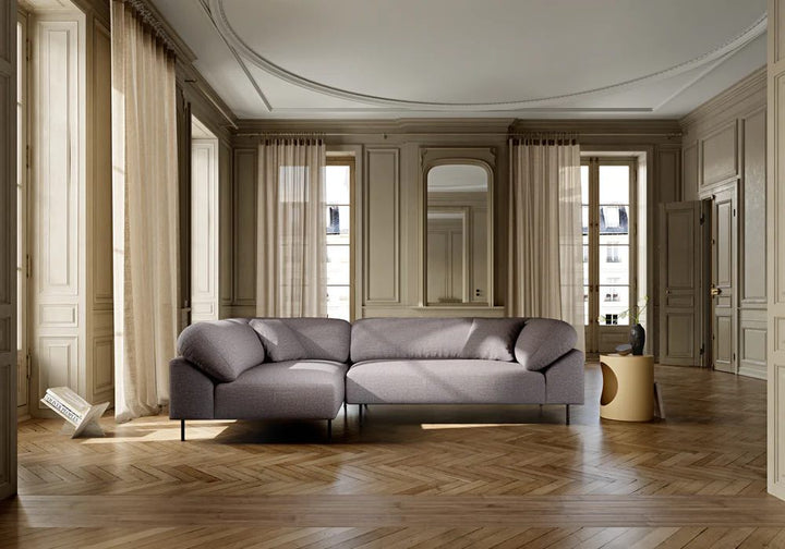 WOUD Collar Open end Venstre Sofa, Brun bouclé