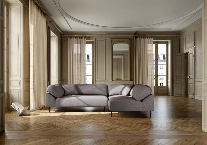 WOUD Collar Open end Højre Sofa, Brun bouclé