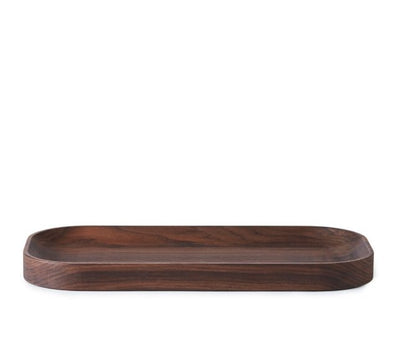 Warm Nordic - Carved Wood Tray bakke, Oval, Valnød