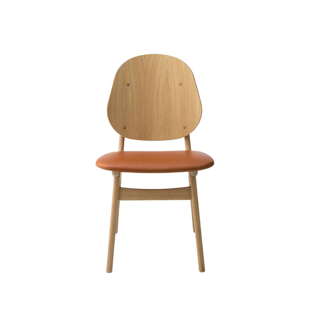 Warm Nordic, Noble Dining Chair, Eiche/Kamel Leder