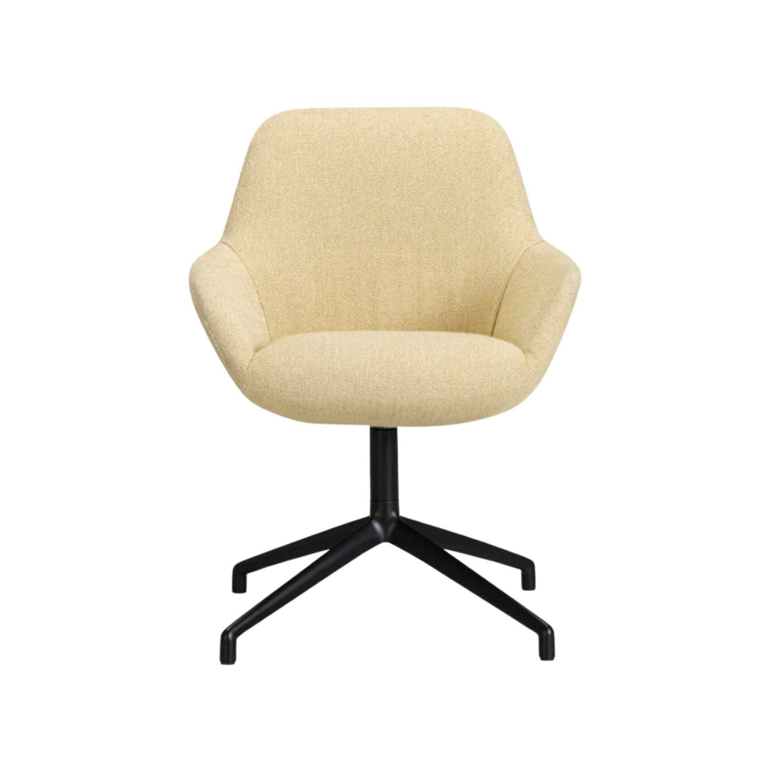 Wendelbo Sinum Swivel Stol m. armlæn, Beige (Ecriture col. 0410)