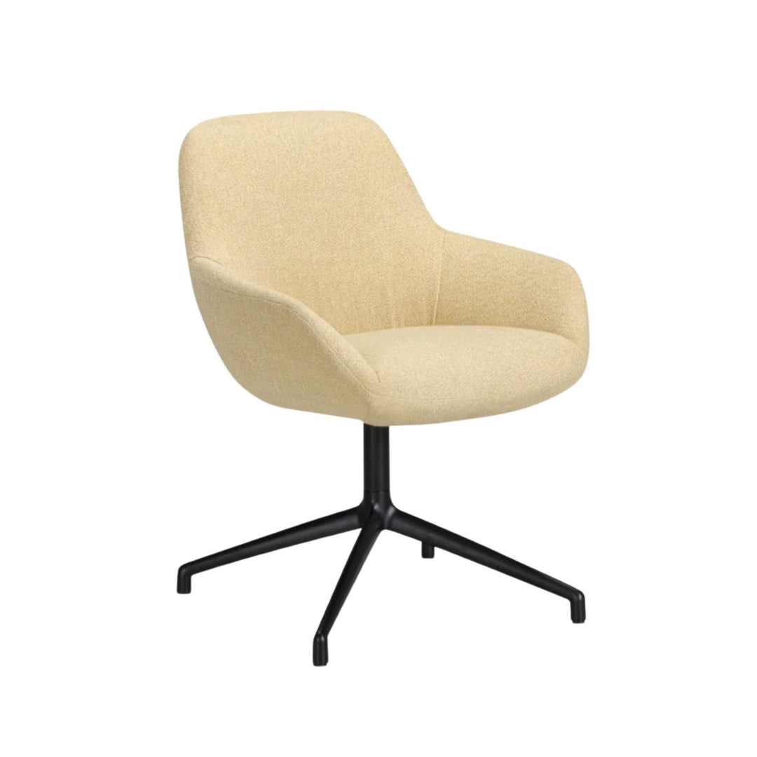 Wendelbo Sinum Swivel Stol m. armlæn, Beige (Ecriture col. 0410)