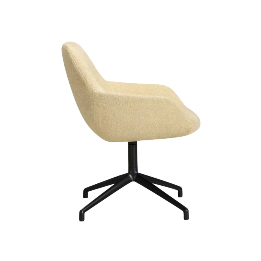 Wendelbo Sinum Swivel Stol m. armlæn, Beige (Ecriture col. 0410)