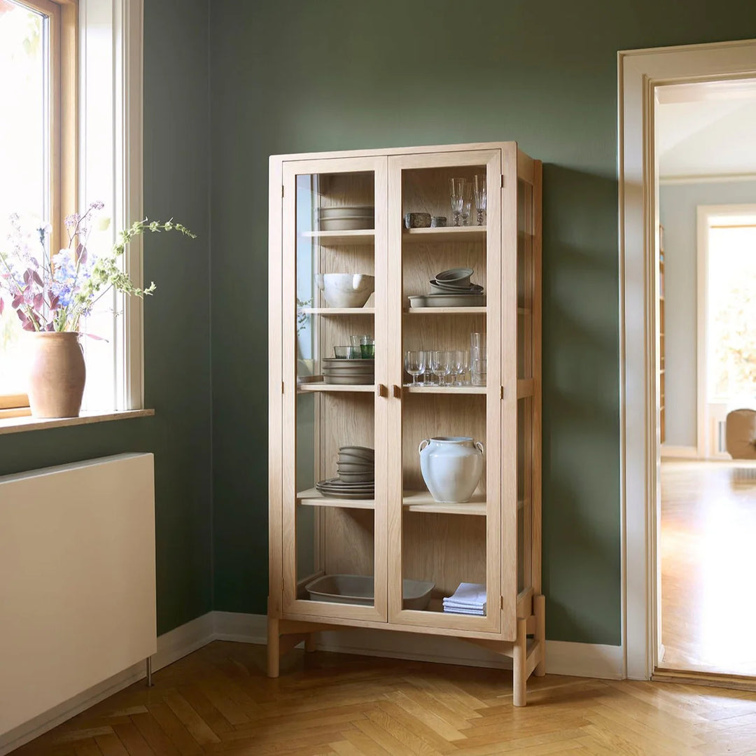 FDB Møbler A90 Boderne Vitrineschrank 178 cm, Eiche