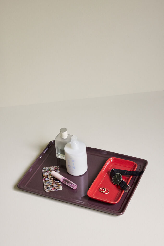 Hübsch Amare Bakke Burgundy/Rød (sæt af 2)