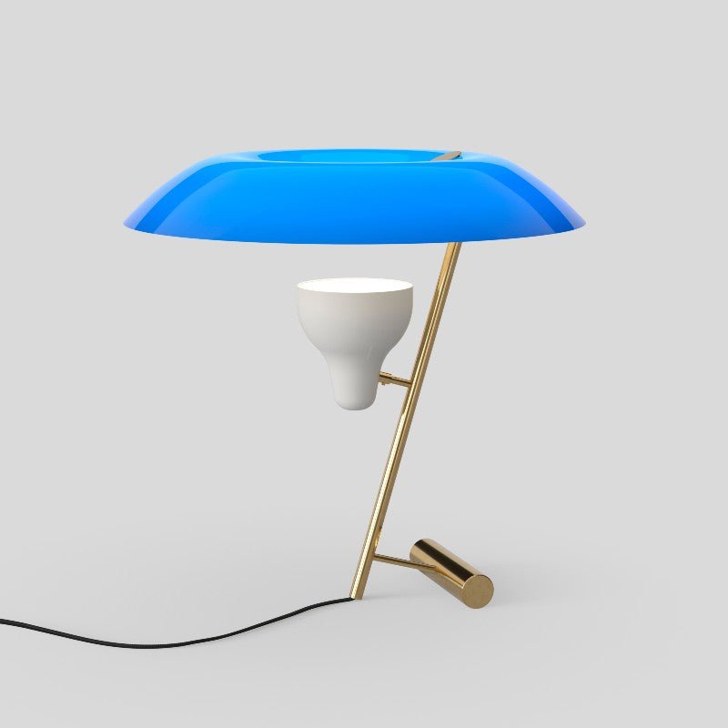 Astep Model 548 Bordlampe Polished Brass / Azure blå