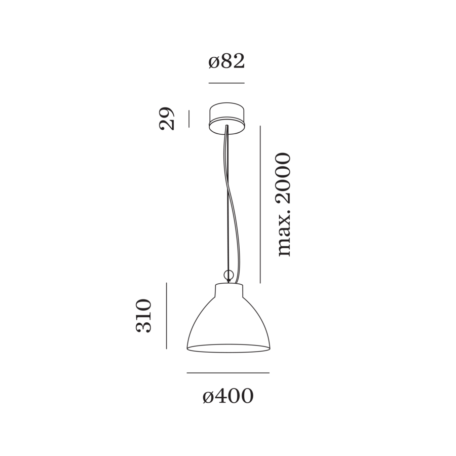 Wever & Ducré Bishop Pendel Ø40, Weiß