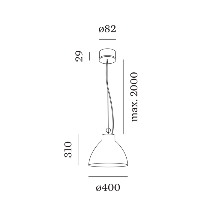 Wever & Ducré Bishop Pendel Ø40, Weiß