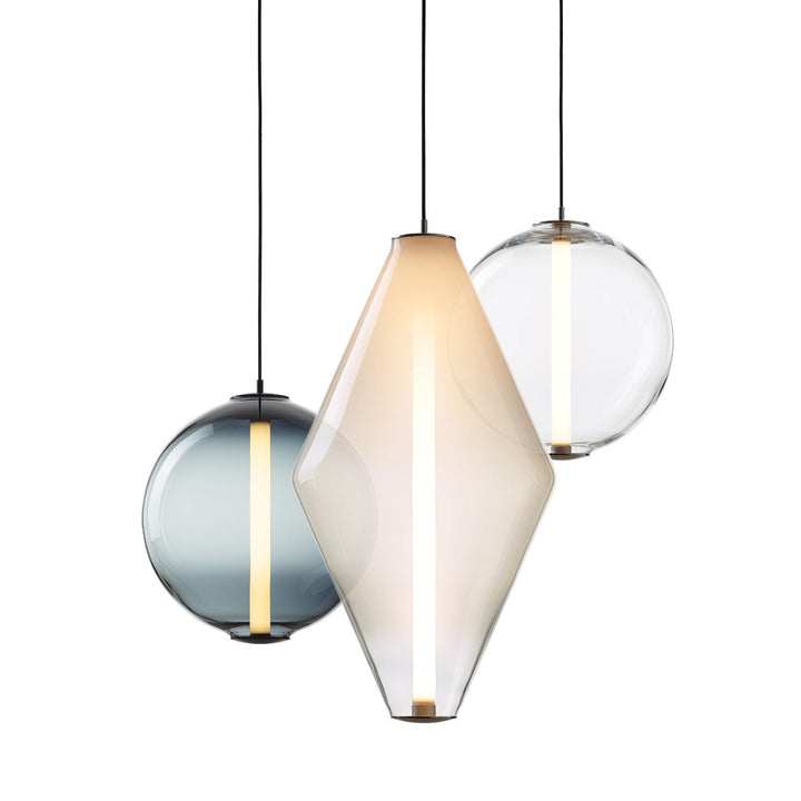 BOMMA Buoy Double Cone Pendelleuchte, Weiß/Silber (DALI dim)
