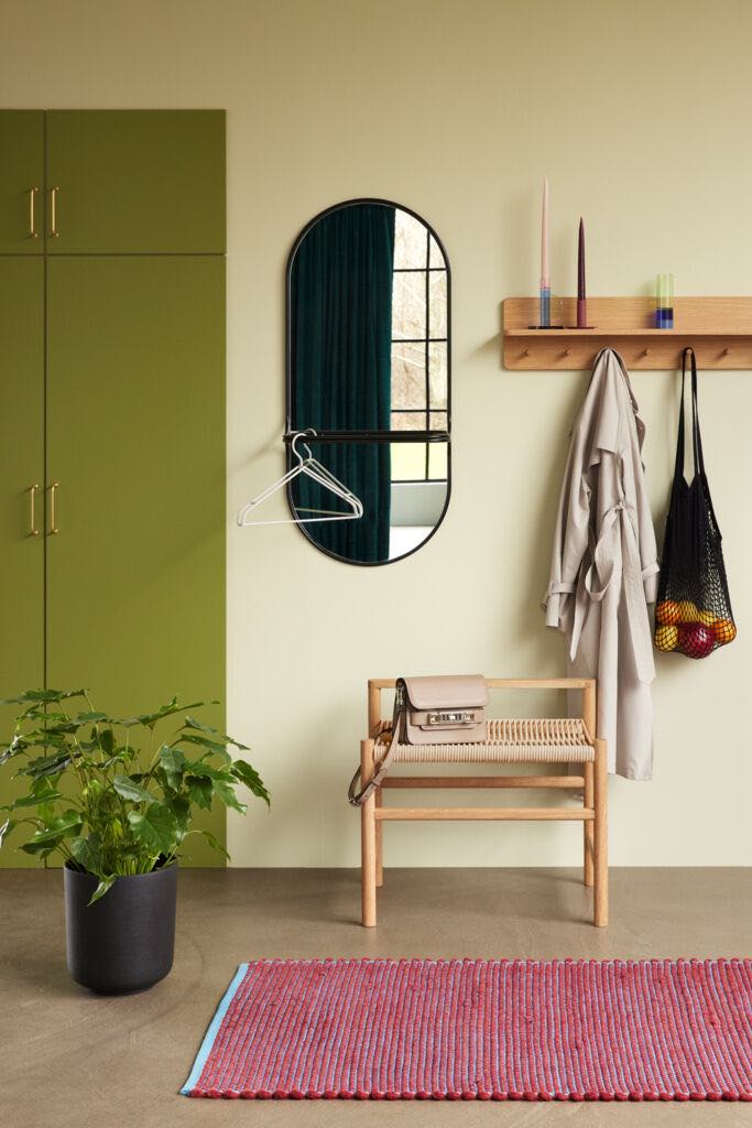 Hübsch Carry Vægspejl Sort