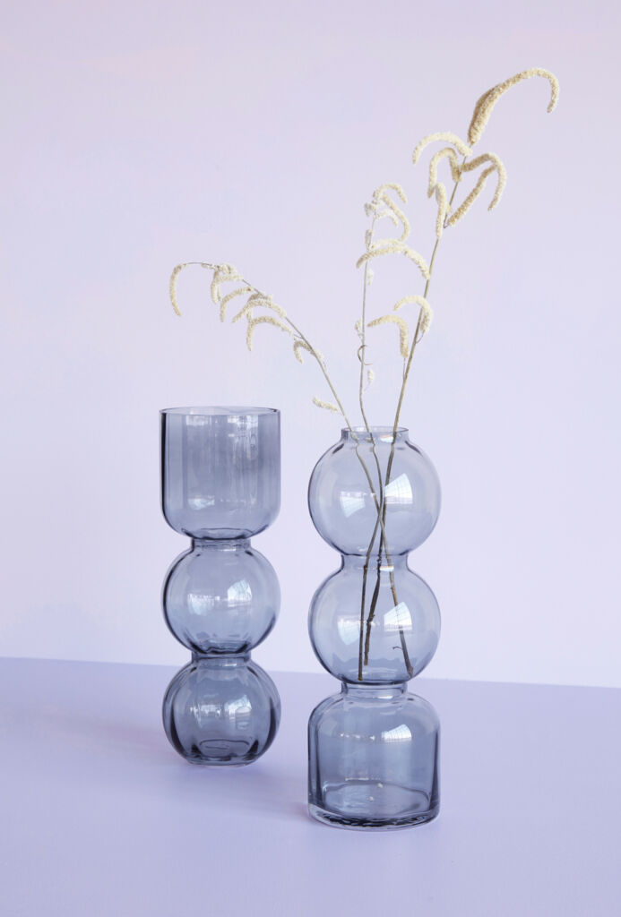 Hübsch Circle Vases Grey (set of 2)