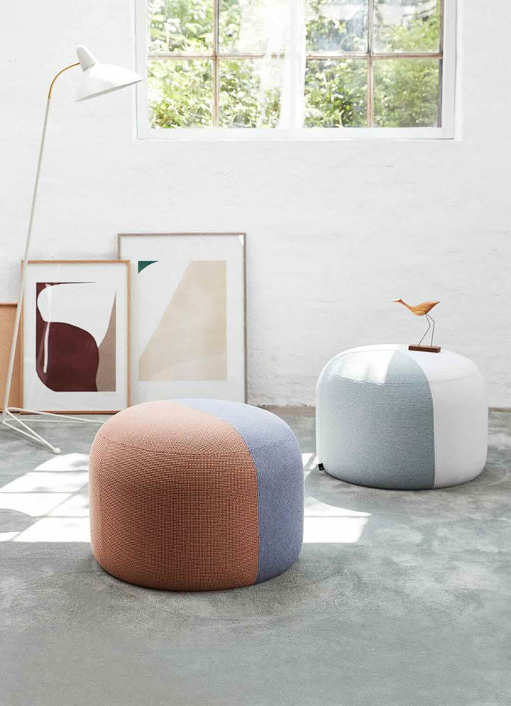 Warm Nordic Dainty Puf - Warm Grey/Forest Green (Kvadrat Steelcut 160/975)