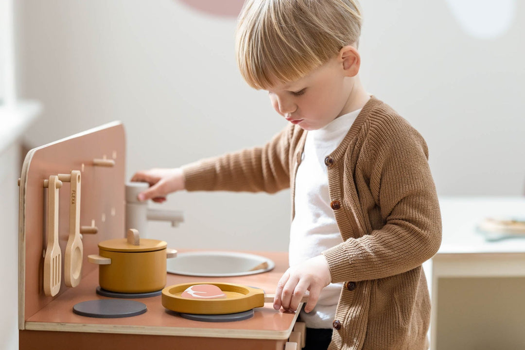 FLEXA Play Topf & Pfanne, Senf