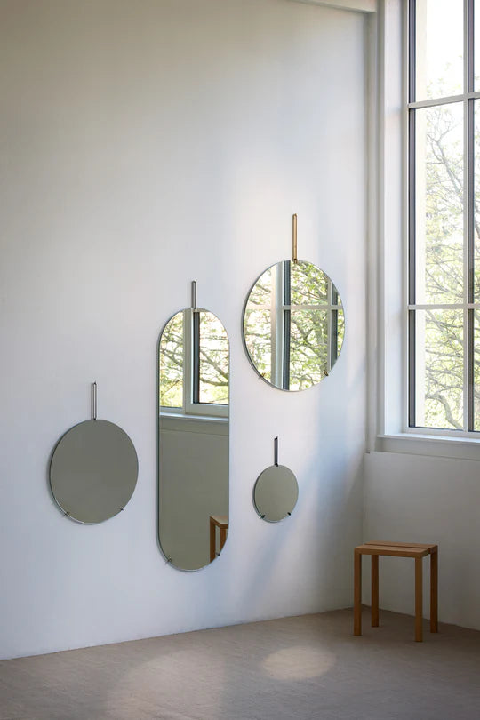 MOEBE Wall Mirror Spejl Ø50 - Sort
