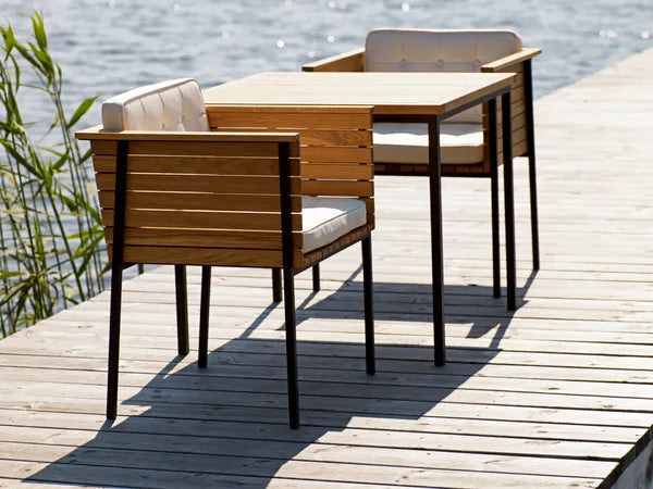 Skargaarden Häringe Havestol Teak, Steel Frame, Hvid Hynde