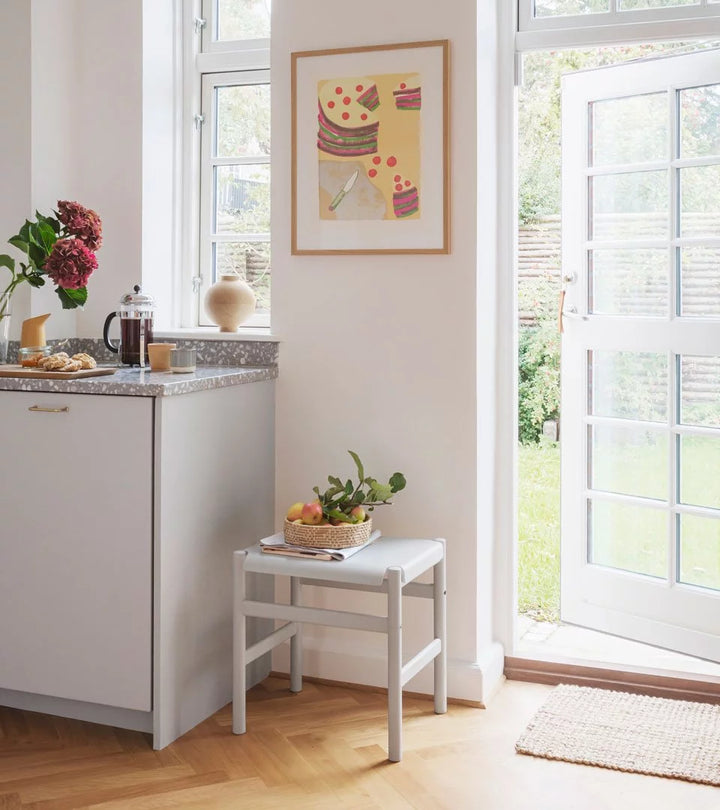 TAKT Soft Stool Hocker, Hellgrau Esche