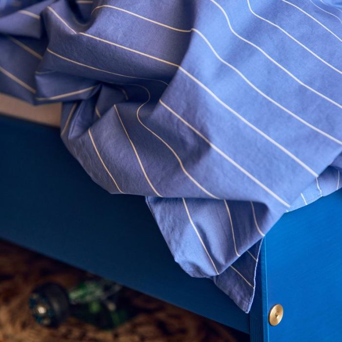 FLEXA Grow Dobbeltseng 120x200, Sapphire Blue Fyrretræ