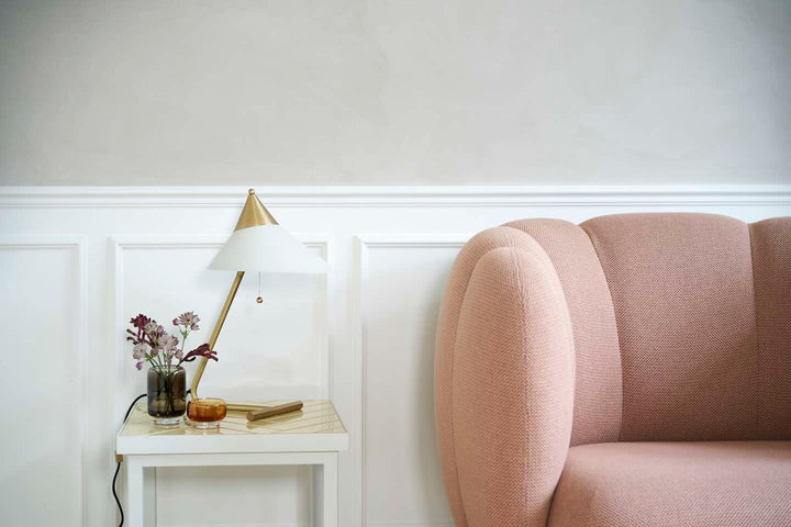 Warm Nordic Herringbone Sidebord -  Butter yellow