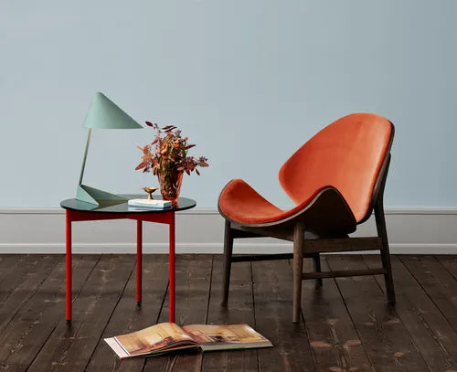 Warm Nordic From Above Sofabord Ø52 - Smoked brown glass / Rusty Red