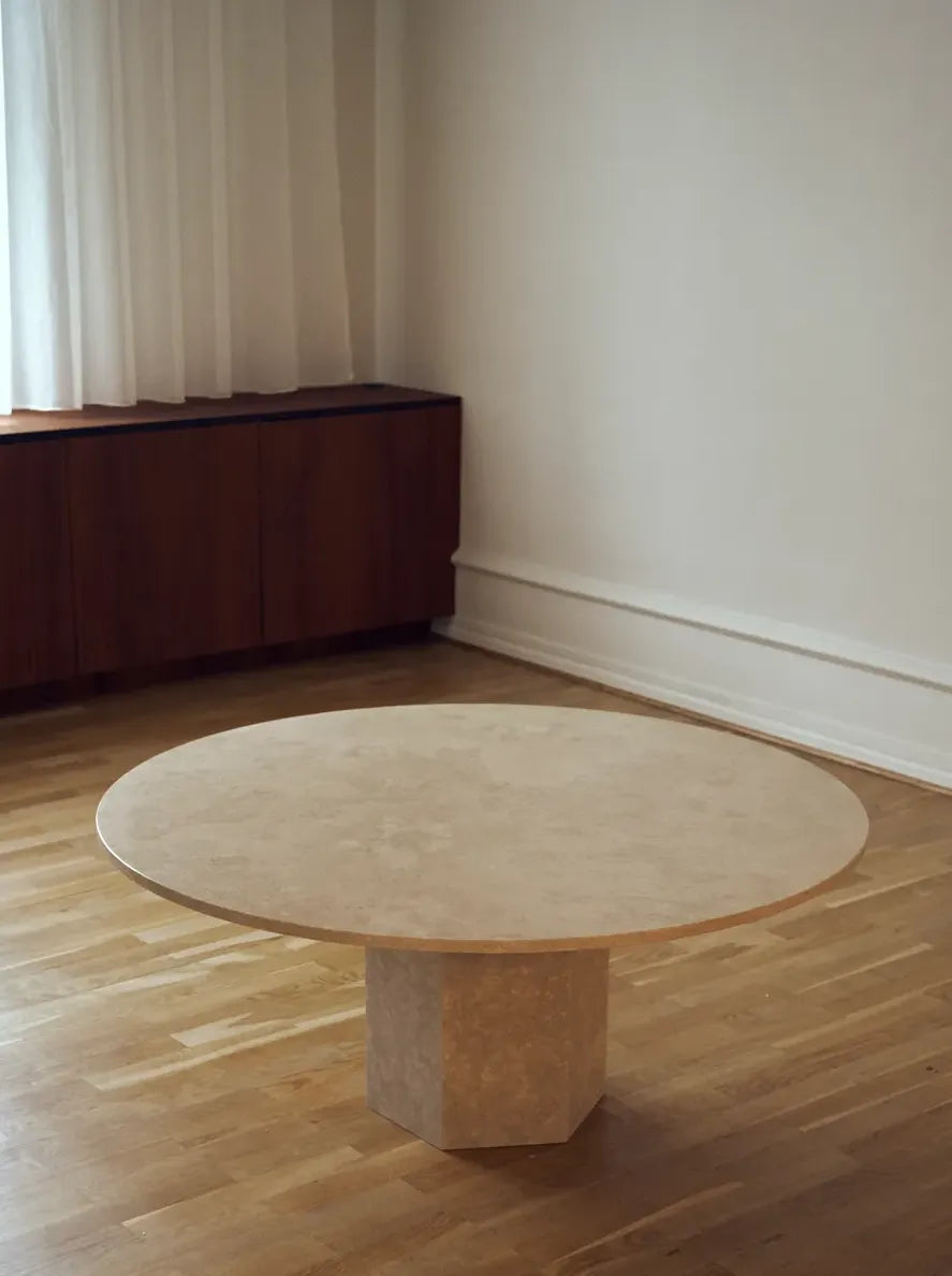 MarmoMarmo Bordplade Ø120, Travertine Marmor (Poleret)