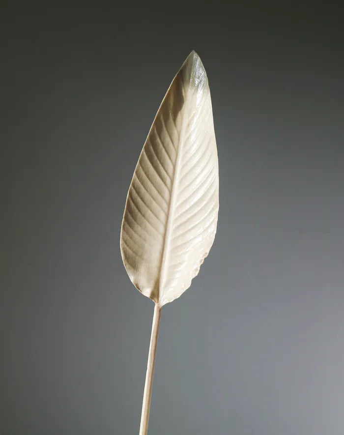 Reevein Studios The Dawn Feather Leaf Ivory Faux Flowers