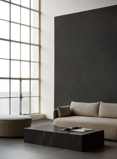Audo Copenhagen Plinth Grand,  Sofabord, Grey Marble Kendzo Marmor