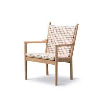 Fredericia Wegner Loungestol 1788 - Lys-ternet polstring / Hvidolieret eg