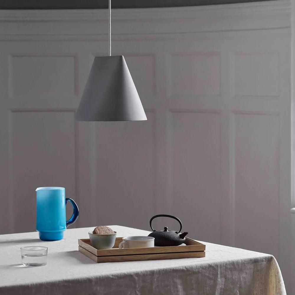 MOEBE Ceramic Pendant Wide Pendellampe Grå