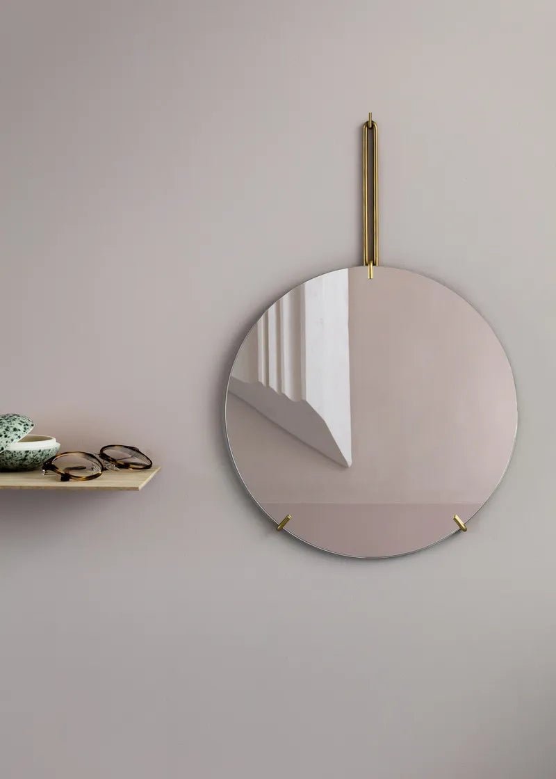 MOEBE Wall Mirror Spejl Ø30 Messing - KEEPR