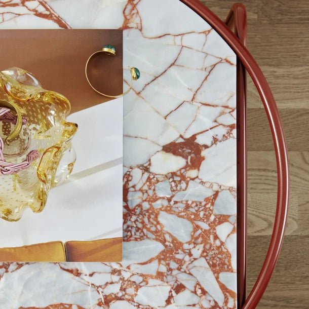 Warm Nordic - Secant table circle Bord/Sofabord, Marble pink
